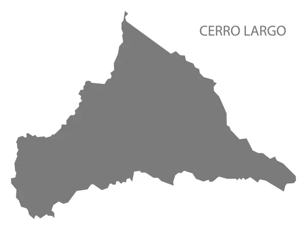 Cerro Largo Uruguay Mapa gris — Vector de stock
