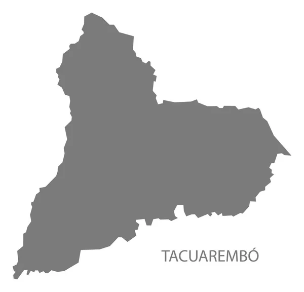 Tacuarembo Uruguay Mapa gris — Vector de stock