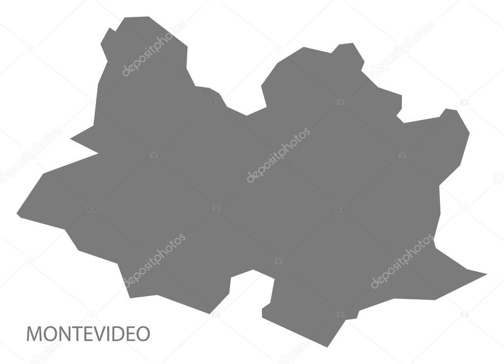 Vector map Montevideo Uruguai