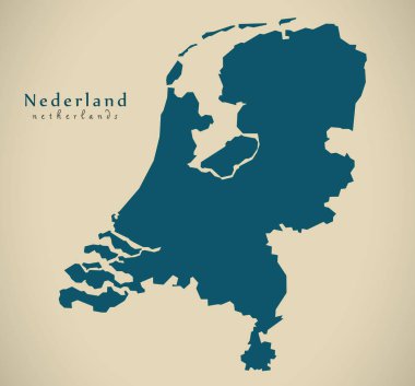 Modern harita - Hollanda NL