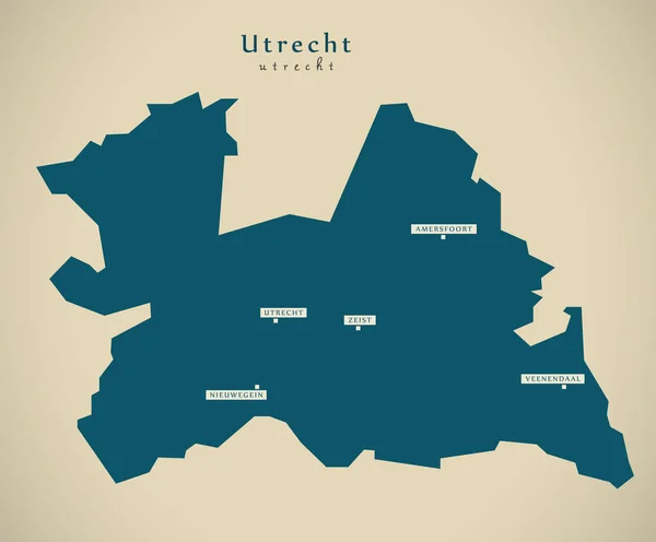 Moderne kaart - Utrecht NL — Stockfoto