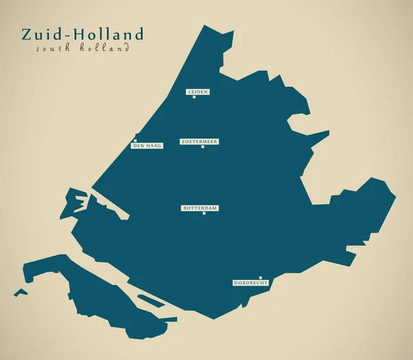 Mappa moderna - Zuid Holland NL — Foto Stock