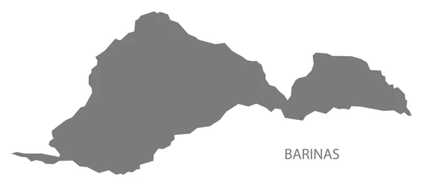 Barinas Venezuela Mapa gris — Vector de stock