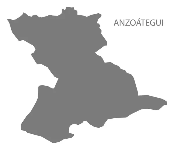 Anzoategui 委内瑞拉地图灰色 — 图库矢量图片
