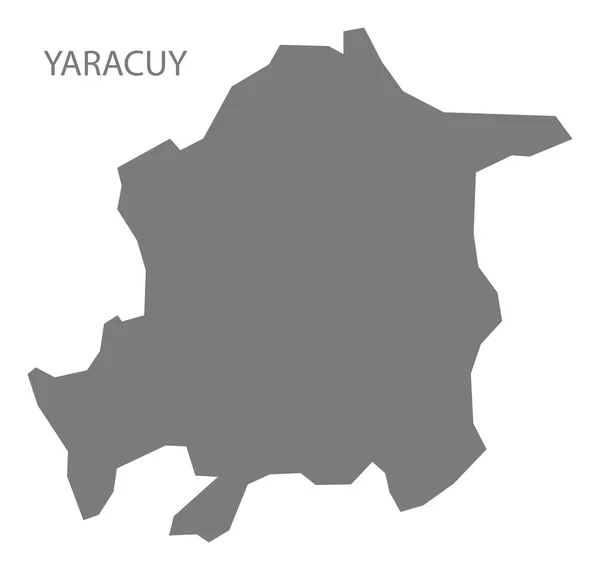 Yaracuy Venezuela Mapa gris — Vector de stock