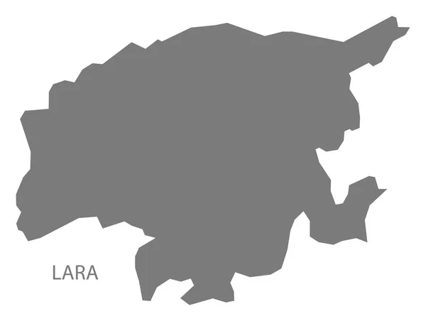 Венесуела карта Лара сірий — стоковий вектор