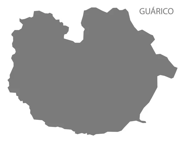 Guarico Venezuela Mapa gris — Vector de stock