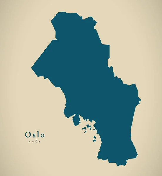 Mapa moderno - Oslo Noruega NO. — Fotografia de Stock