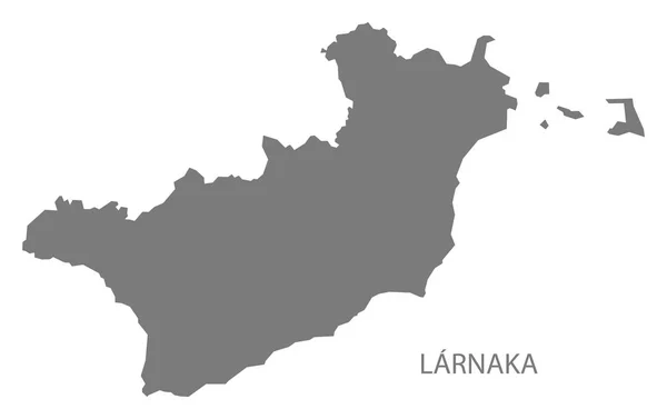 Larnaka Cyprus Map Grey — стоковый вектор