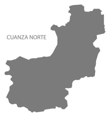 Cuanza Norte Angola Haritası gri