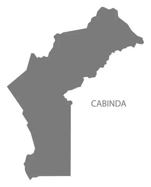 Cabinda Angola Map Grey — стоковый вектор