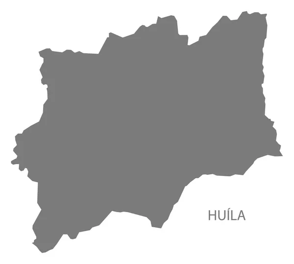 Huila Angola Mapa gris — Vector de stock