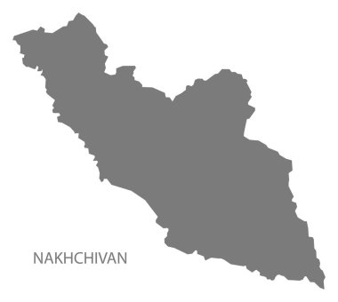 Nahçıvan Azerbaycan harita gri