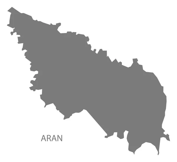 Aran azerbaijan karte grau — Stockvektor