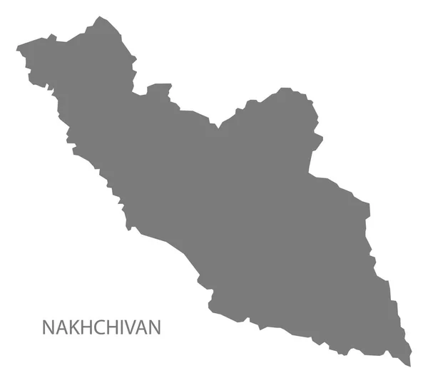 Nakhchivan Azerbaiyán Mapa gris — Archivo Imágenes Vectoriales