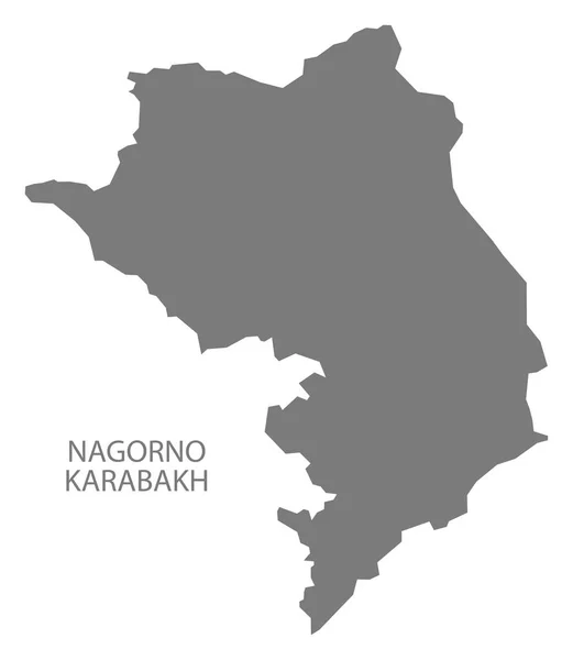 Nagorno Karabakh Azerbaigian Mappa grey — Vettoriale Stock