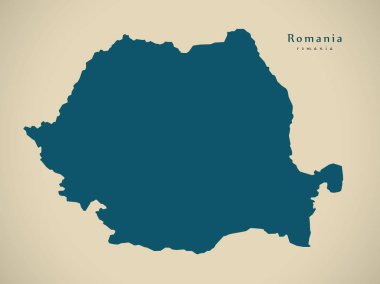 Modern harita - Romanya Ro 