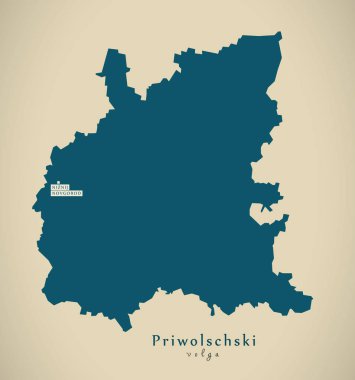 Modern harita - Priwolschski Rusya Federasyonu Ru 