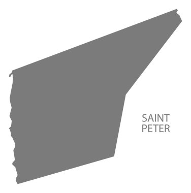 Saint Peter Barbados Haritası gri
