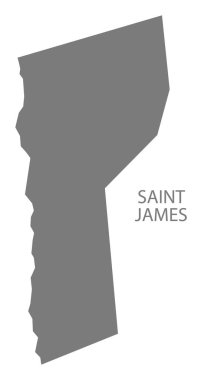 Saint James Barbados Haritası gri