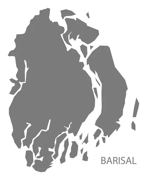 Μπαγκλαντές Χάρτης Barisal γκρι — Διανυσματικό Αρχείο