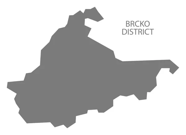 Brčko Bosny a Hercegoviny mapa šedá — Stockový vektor