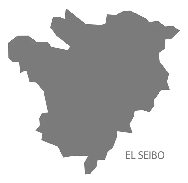 El Seibo República Dominicana Mapa gris — Vector de stock