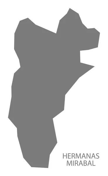 Hermanas Mirabal Dominikaaninen tasavalta Kartta harmaa — vektorikuva
