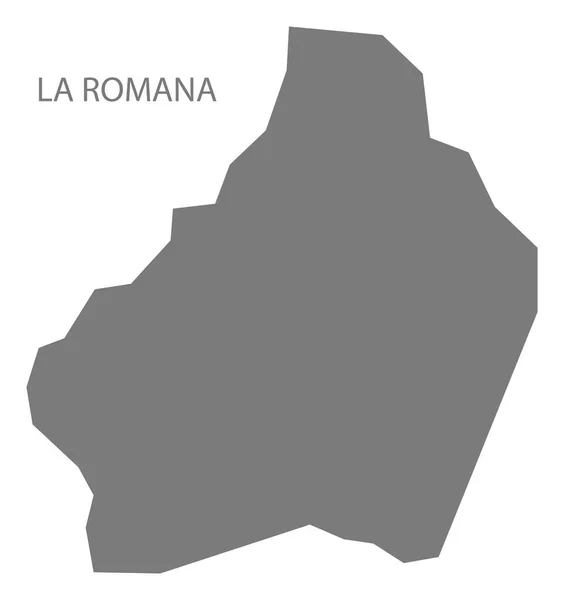 La Romana República Dominicana Mapa gris — Vector de stock