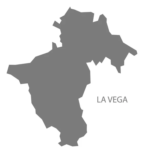 La Vega Repubblica Dominicana Mappa grey — Vettoriale Stock