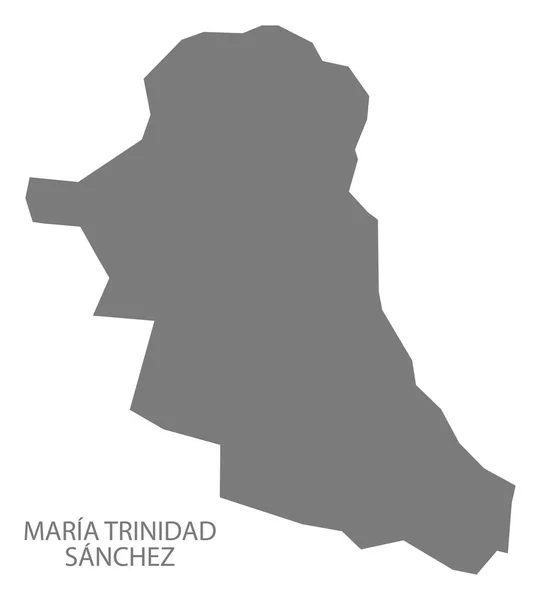 Maria Trinidad Sánchez República Dominicana Mapa gris — Vector de stock