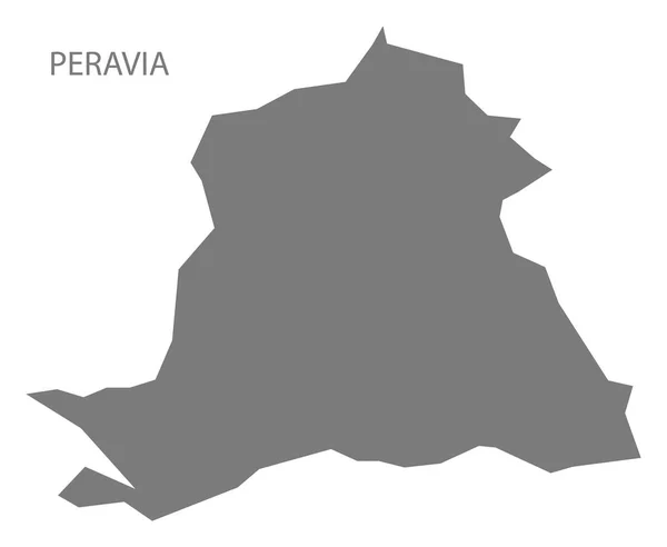 Peravia República Dominicana Mapa gris — Vector de stock