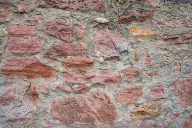 Taş dokulu kırmızı duvar