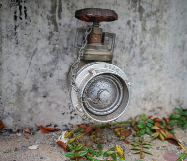 Hidrant bağlantı kirli duvar