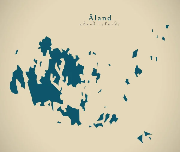 Nowoczesne-Mapa - Wyspy Alandzkie Fi Finlandia — Zdjęcie stockowe