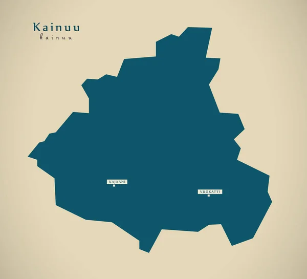 Mapa moderno - Kainuu Finlandia FI — Foto de Stock