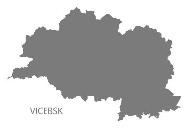 Vicebsk Beyaz Rusya harita gri