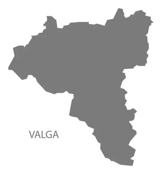 Valga Estónia Mapa cinzento — Vetor de Stock