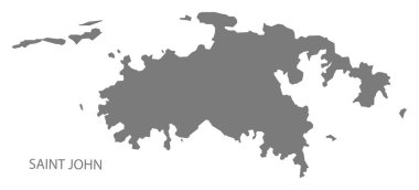 Saint John Amerika Birleşik Devletleri Virgin Adaları harita gri