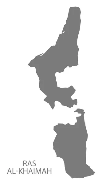 Ras Al-Khaimah Förenade Arabemiraten karta grå — Stock vektor