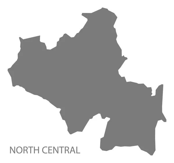 Norte Central Sri Lanka mapa cinza —  Vetores de Stock