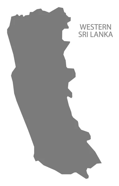 Šedá západní Srí Lanka-mapa — Stockový vektor