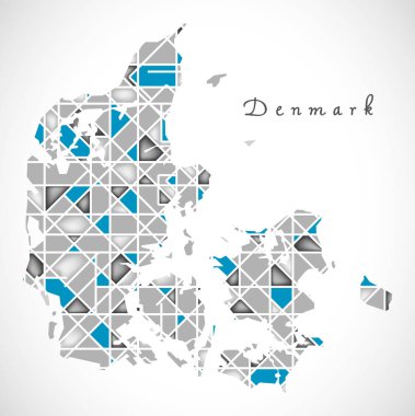 Danimarka harita kristal elmas tarzı sanat