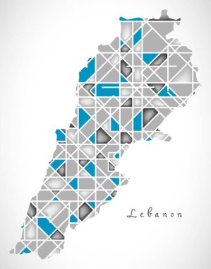 Lübnan harita kristal elmas tarzı sanat