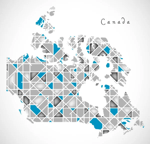 Canadá Mapa cristal diamante estilo arte — Vetor de Stock