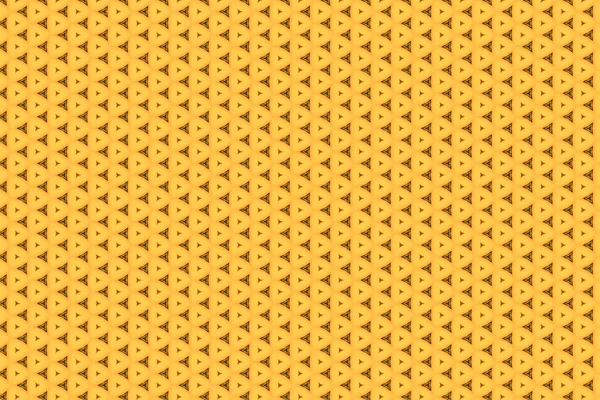 Sarı arka plan deseni ile soyut üçgen süsler — Stok fotoğraf