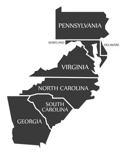Pennsylvania - Maryland - Delaware - Virginia - Kuzey ve Güney 