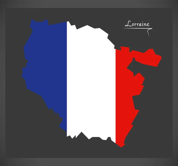 ロレーヌ フランス国旗イラスト マップ — ストックベクタ