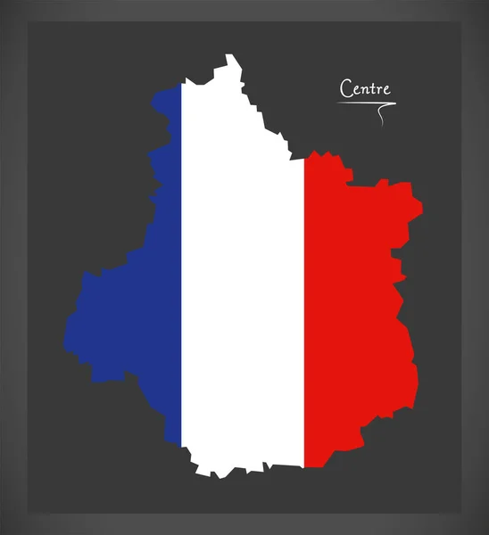 フランス国旗イラスト中心部マップ — ストックベクタ