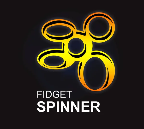 Fidget spinner logo illustration hand drawn — Stock Photo, Image